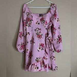 Lily rose pink floral dress large